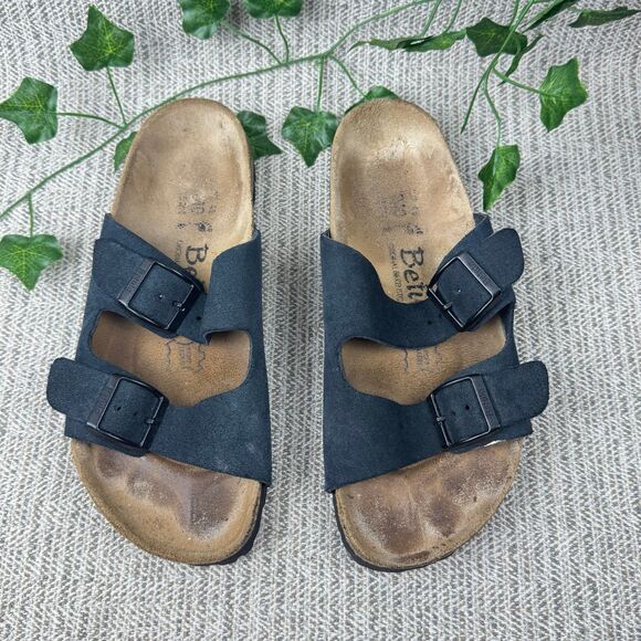 BIRKENSTOCK BETULA BLACK SUEDE ARIZONA 37/ L6 M4 NARROW - Picture 1 of 9